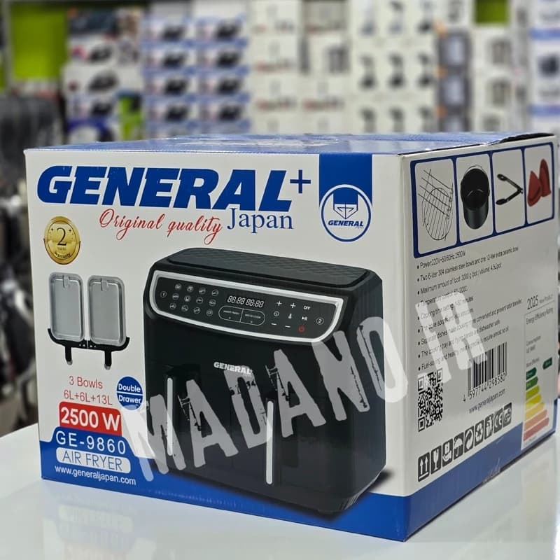 سرخ کن بدون روغن دوقلوی جنرال ژاپن مدل:GE-9860 — تصویر ۸