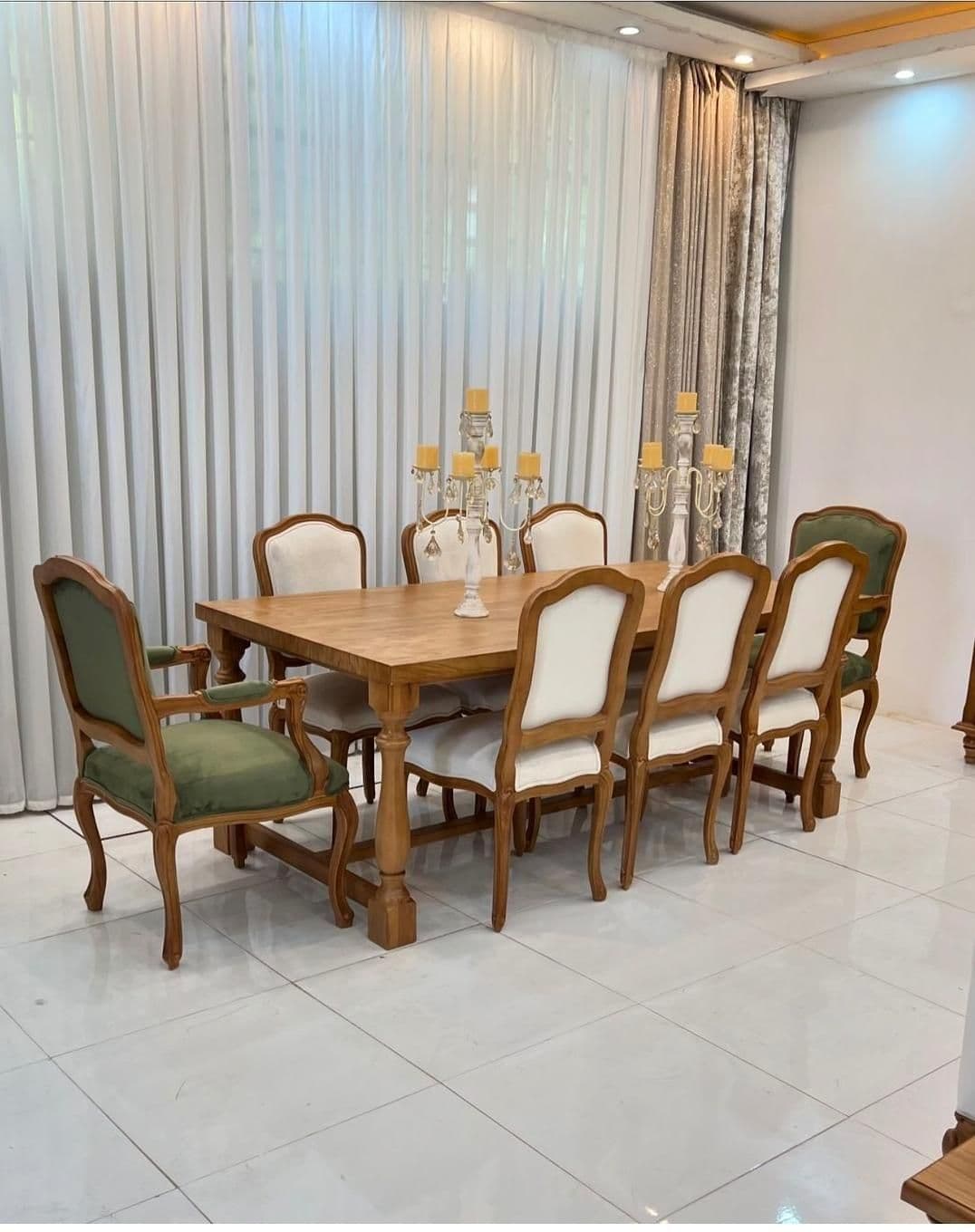 نهارخوری مدل فرانسوی 8 نفره رنگبندی سفارشی