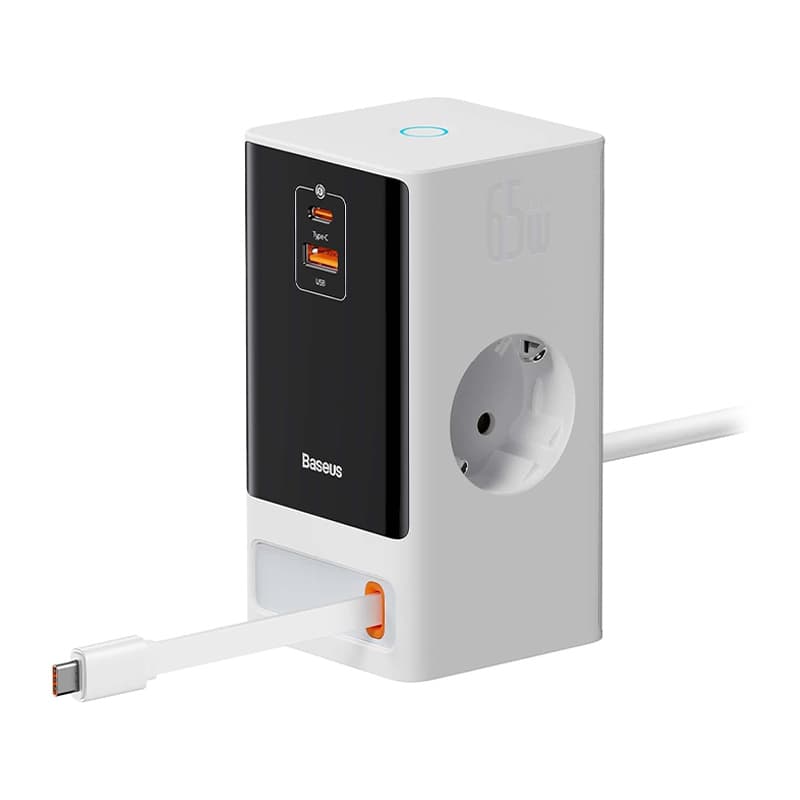 شارژر رومیزی 65 وات باسئوس مدل PowerCombo Digital 65W — تصویر ۴
