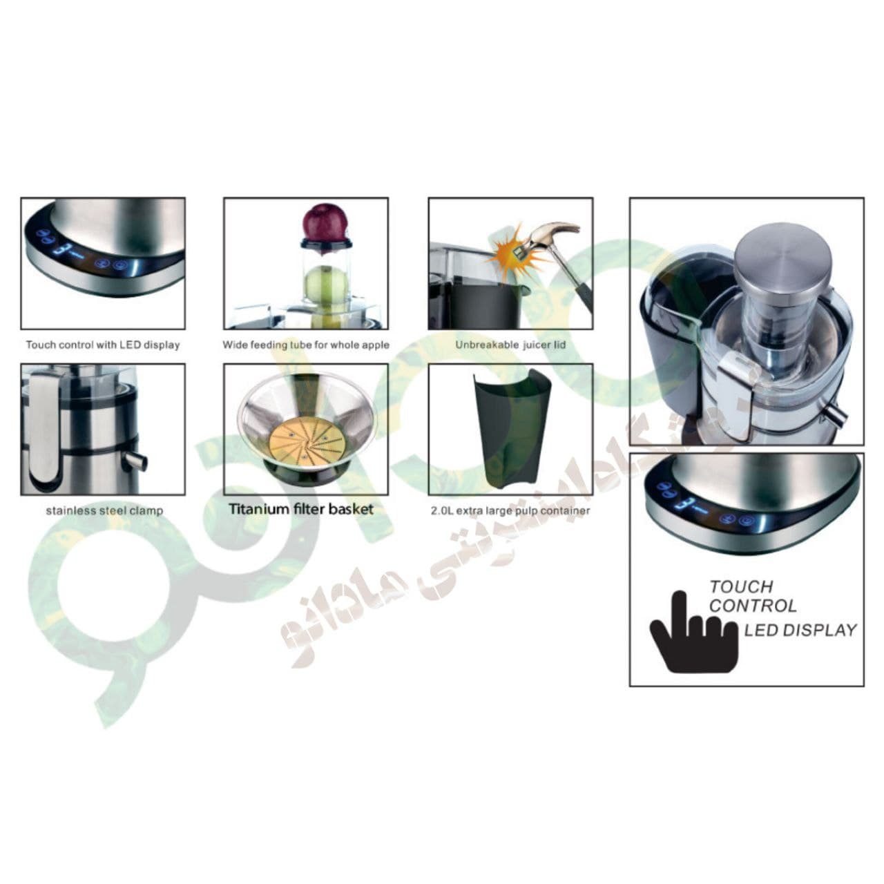 آبمیوه گیر تک کاره جنرال ژاپن مدل:GE-9843 — تصویر ۴