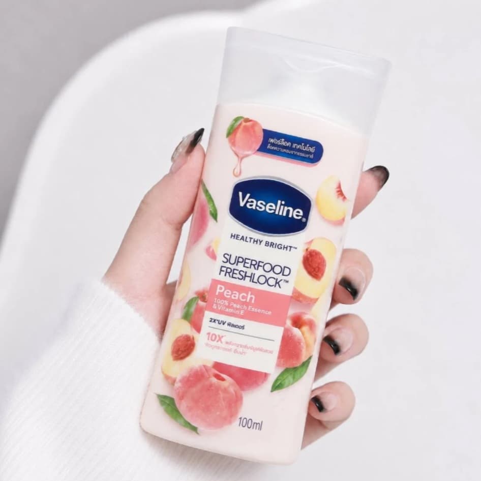 لوسیون بدن وازلین مدل Peach حجم 100 میل — تصویر ۲