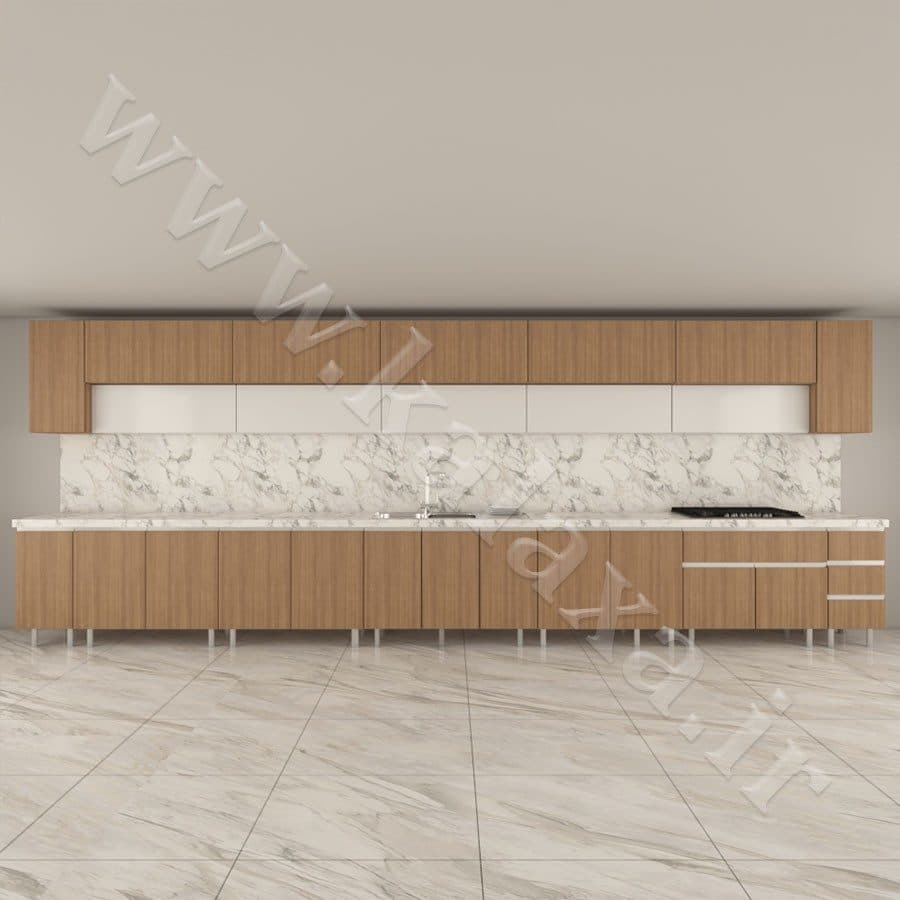 کابینت پله ای آماده ام دی اف ۶ متری دستگیره مخفی