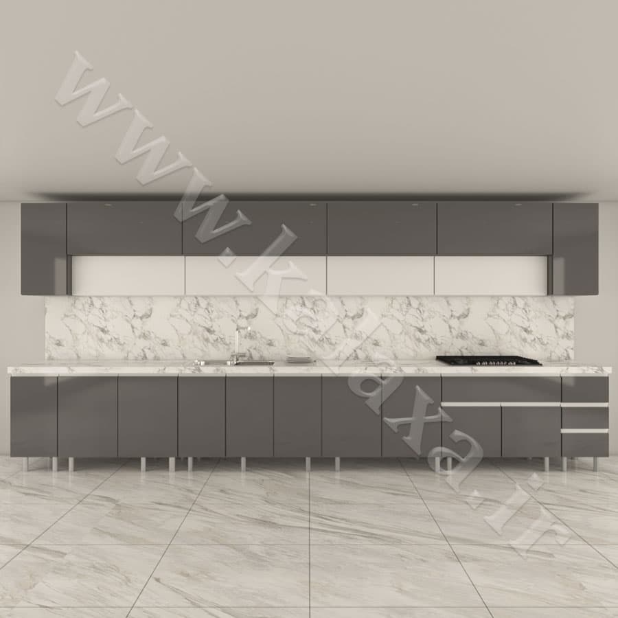 کابینت پله ای آماده هایگلاس ترک 5 متری دستگیره مخفی — تصویر ۲