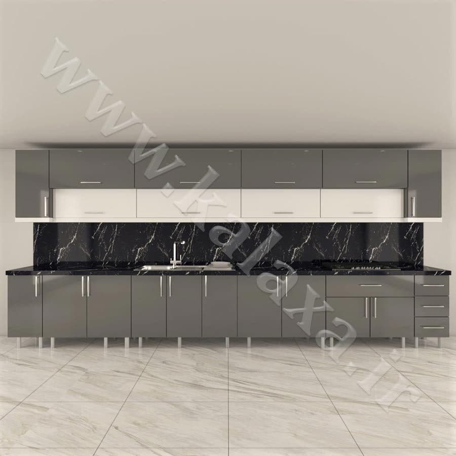 کابینت پله ای آماده هایگلاس ایرانی 5 متری دستگیره ای