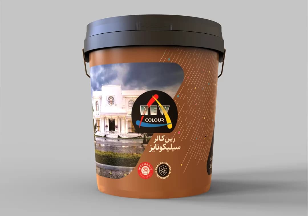 رنگ نمای ساختمان رین سیلیکونایز دانه دار نیوکالر — تصویر ۲