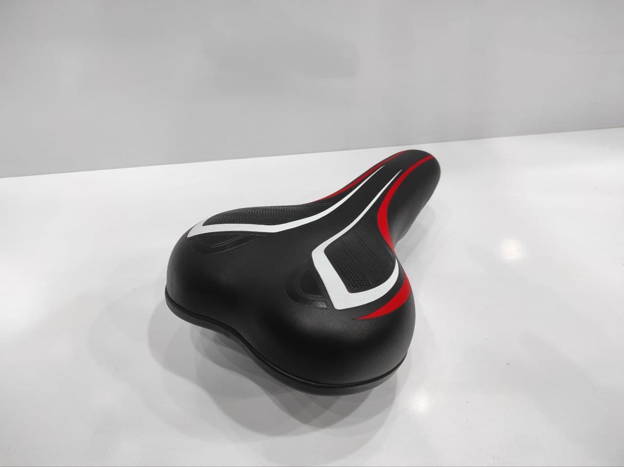 زین دوچرخه انرژی مدل ed steel مشکی-قرمز — تصویر ۳