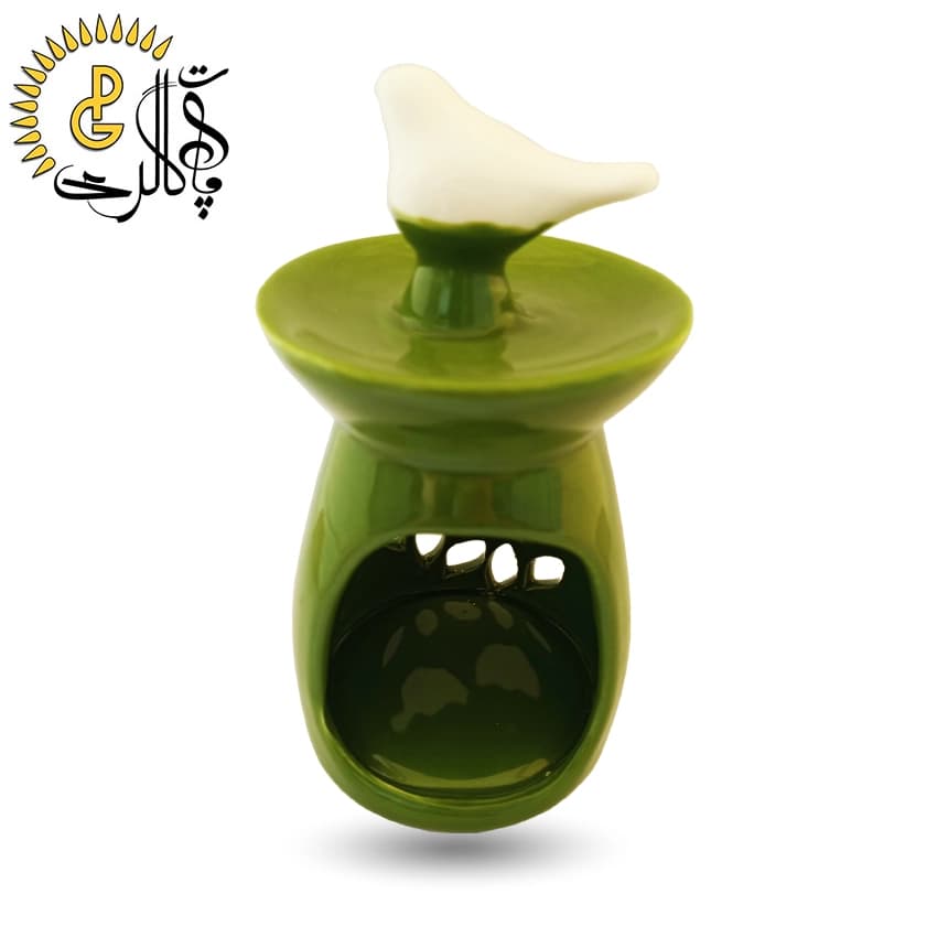 اسانس‌سوز سرامیکی طرح پرنده سبز کد 899 — تصویر ۲
