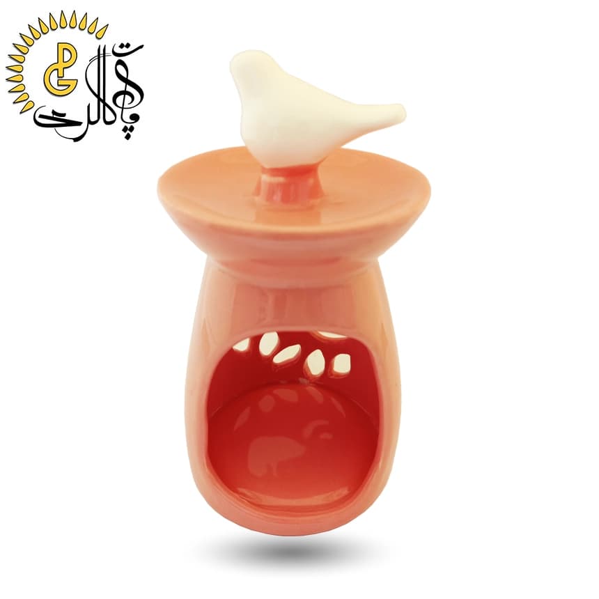 اسانس‌سوز سرامیکی صورتی طرح پرنده کد 895 — تصویر ۲