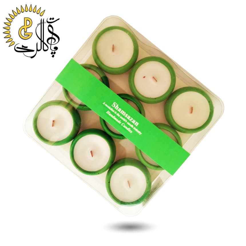 شمع سنگی 9 عددی سبز