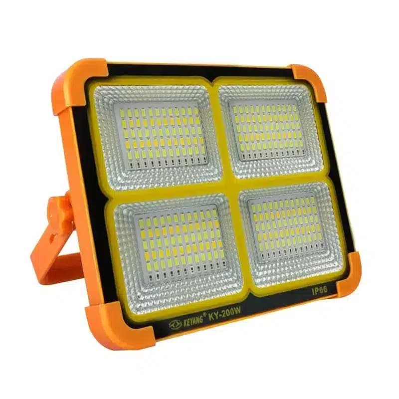 پرژکتور خورشیدی کیانگ KY-200W (۲۰۰ وات) | چراغ شارژی قدرتمند کمپینگ