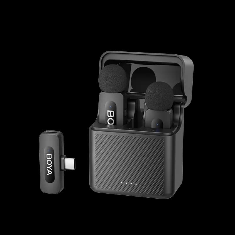 میکروفون یقه‌ ای بویا مدل by-v30 BOYA ا دو مخاطب با پورت type c