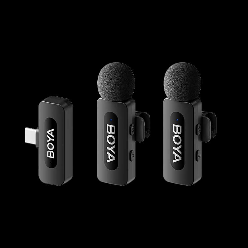 میکروفون یقه ای بویا مدل BY-V20 V2.0 BOYA ا دو مخاطب با پورت type c