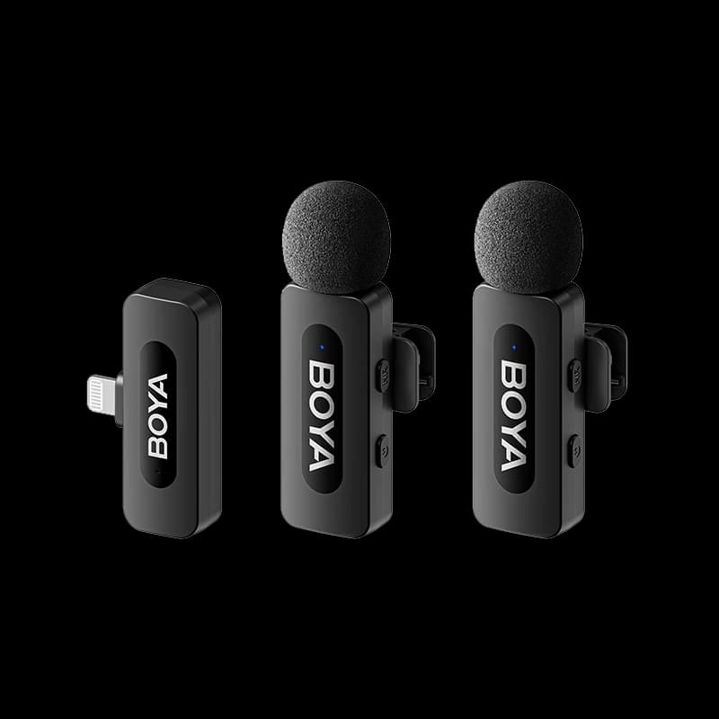 میکروفون یقه ای بویا مدل BY-V2 V2.0 BOYA ا دو مخاطب با پورت لایتنینگ