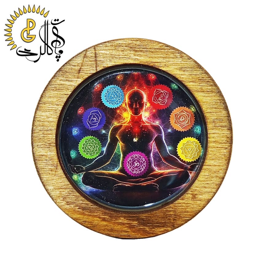 جاعودی چوب و رزین طرح هفت چاکرا کد 9870