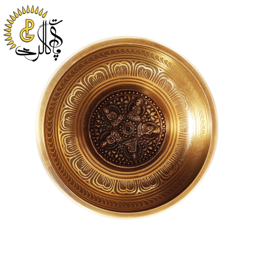 کاسه تبتی نیمه دستساز نپالی کد 3318 — تصویر ۲