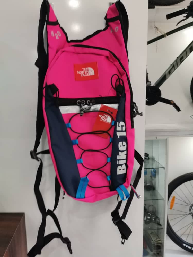 کوله پشتی دوچرخه ‌سواری طرح Northface مدل Bike15 صورتی-آبی