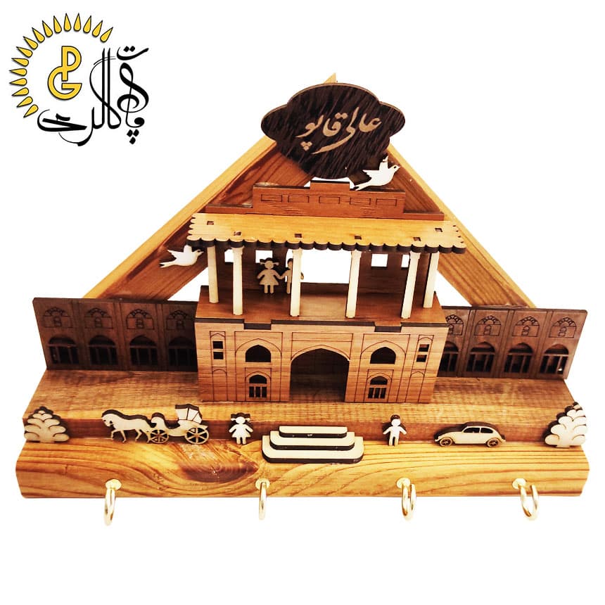 جاکلیدی چوبی طرح عالی قاپو کد 831