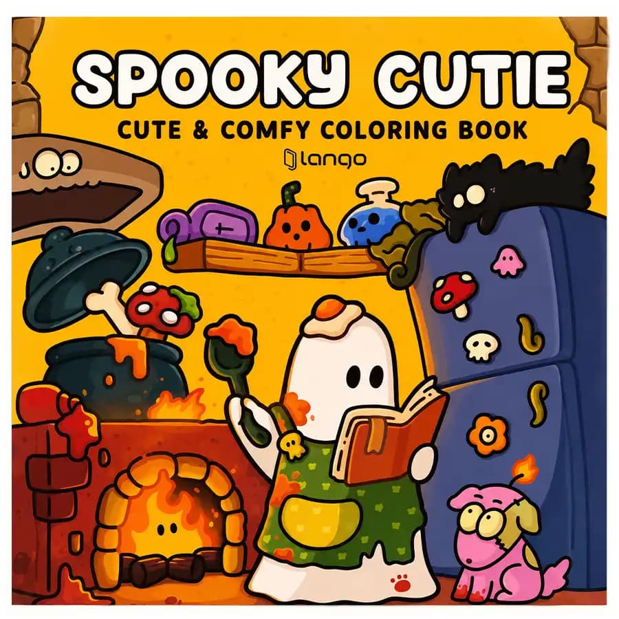 کتاب رنگ آمیزی لانگو مدل SPOOKY CUTE
