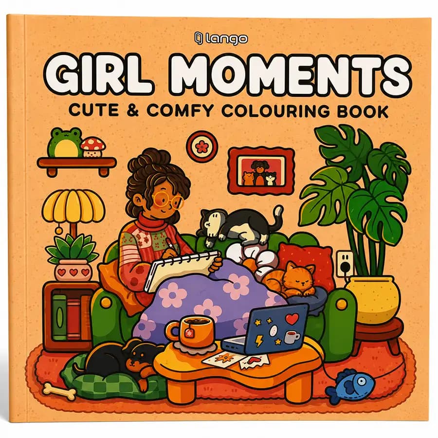کتاب رنگ آمیزی لانگو مدل GIRL MOMENT