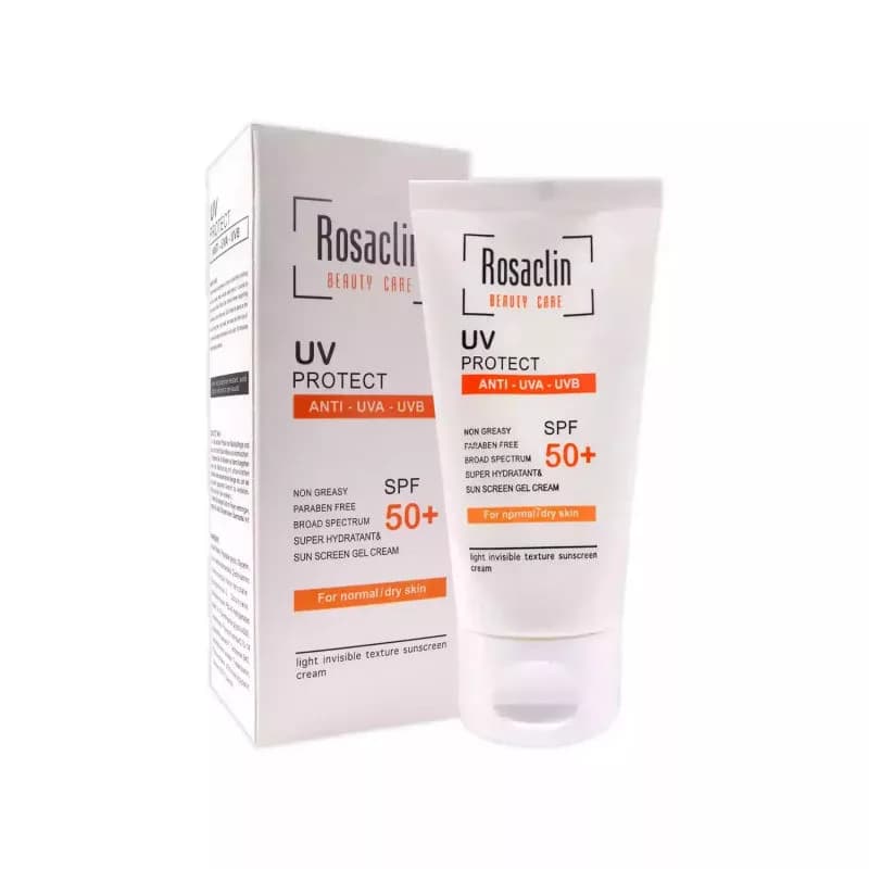 کرم ضد آفتاب بی رنگ spf 50 (خشک تا نرمال)رزاکلین 40 میل
