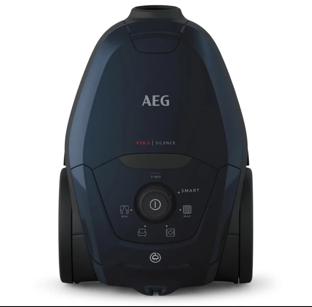 جارو برقی کیسه دار آ ا گ مدل Vx82 _1_2St توان 2200 وات فیلتر HEPA 13 قابل شستشو سیستم Smart Morde تنظیم خودکار مکش صدای 57 دسی بل ، مخزن 3.5 لیتر سیم جمع کن خودکار و شعاع کارکرد 12 متر