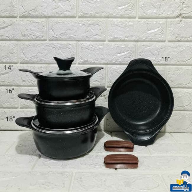 سرویس قابلمه چدنی گرانیتی ۷ پارچه دانشجویی برند BEST