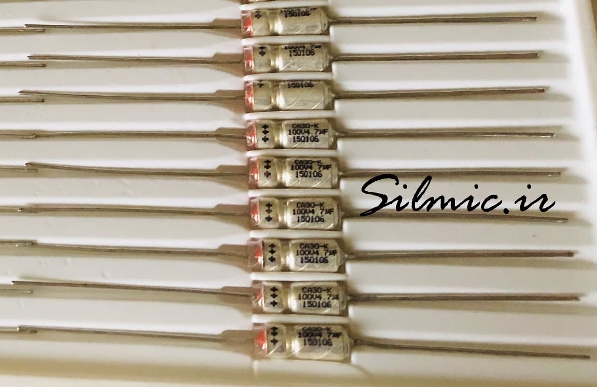 خازن تانتال نظامی 100 میکرو فاراد 35 ولت از نوع Wet CA30-K ساخت Topdiode — تصویر ۱۰