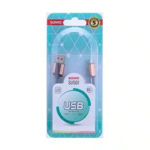 کابل تبدیل USB به MicroUSB سومو SOMO SU501 طول 0.2 متر | عصرتولز — تصویر ۲