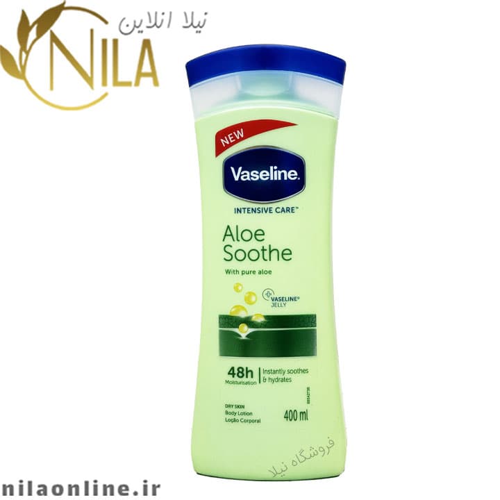 لوسیون بدن آلوئه ورا وازلین vaseline حجم 400 میلی لیتر