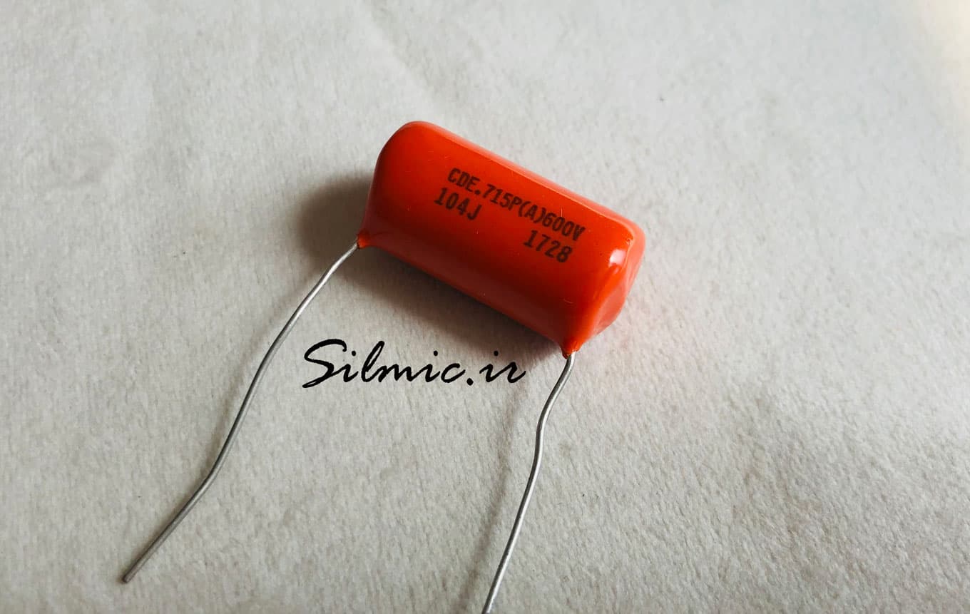 خازن افسانه ای 100 نانو فاراد 600 ولت SPRAGUE آمریکا سری orange drop — تصویر ۲