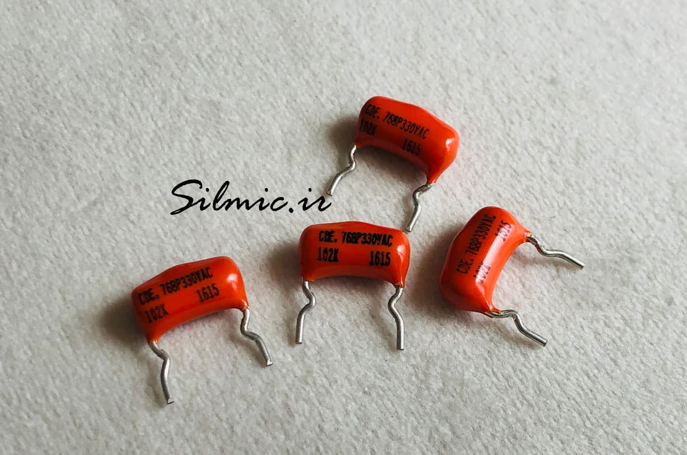 خازن افسانه ای 1 نانو فاراد 330 ولت AC ساخت SPRAGUE آمریکا orange drop — تصویر ۲
