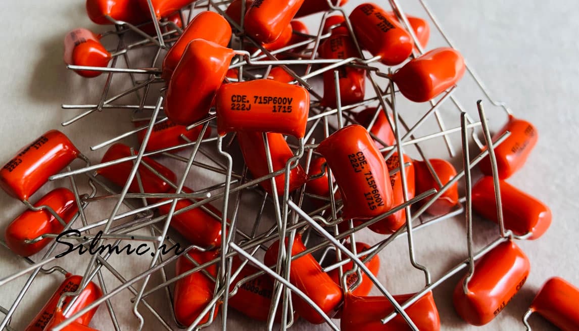 خازن افسانه ای 2.2 نانو فاراد 600 ولت SPRAGUE آمریکا سری orange drop — تصویر ۲