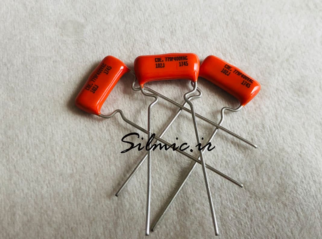 خازن افسانه ای 1 نانو فاراد 630 ولت ساخت SPRAGUE سری orange drop — تصویر ۲