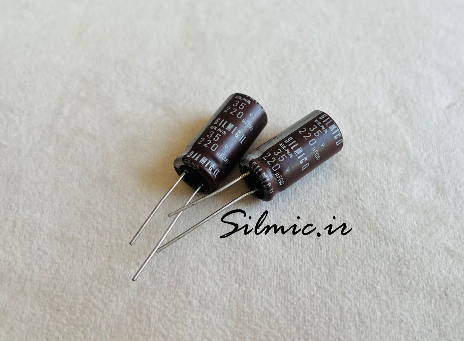 خازن سیلمیک 220 میکرو فاراد 35 ولت ELNA های گرید صوتی RFS ( SILMICII )