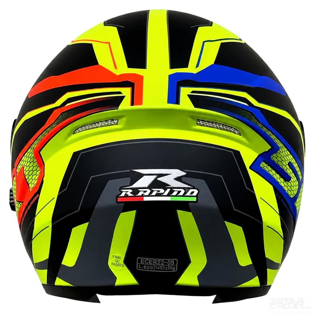 کلاه کاسکت بدون فک راپیدو مدل 878 SRT MATT GREEN — تصویر ۱۰