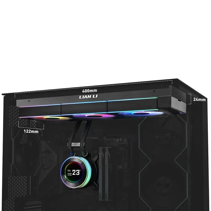 خنک کننده مایع لیان لی LIAN-LI HYDROSHIFT II LCD-C 360CL BLACK — تصویر ۷