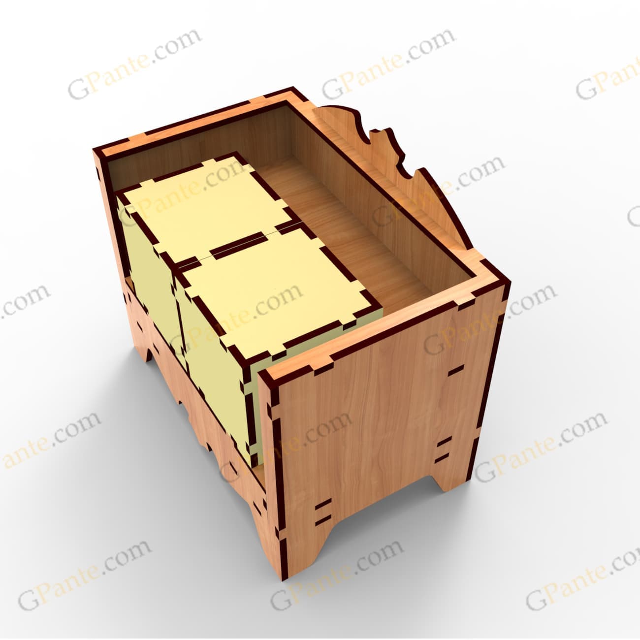 فایل برش لیزر تقویم مکعب فیری — تصویر ۳