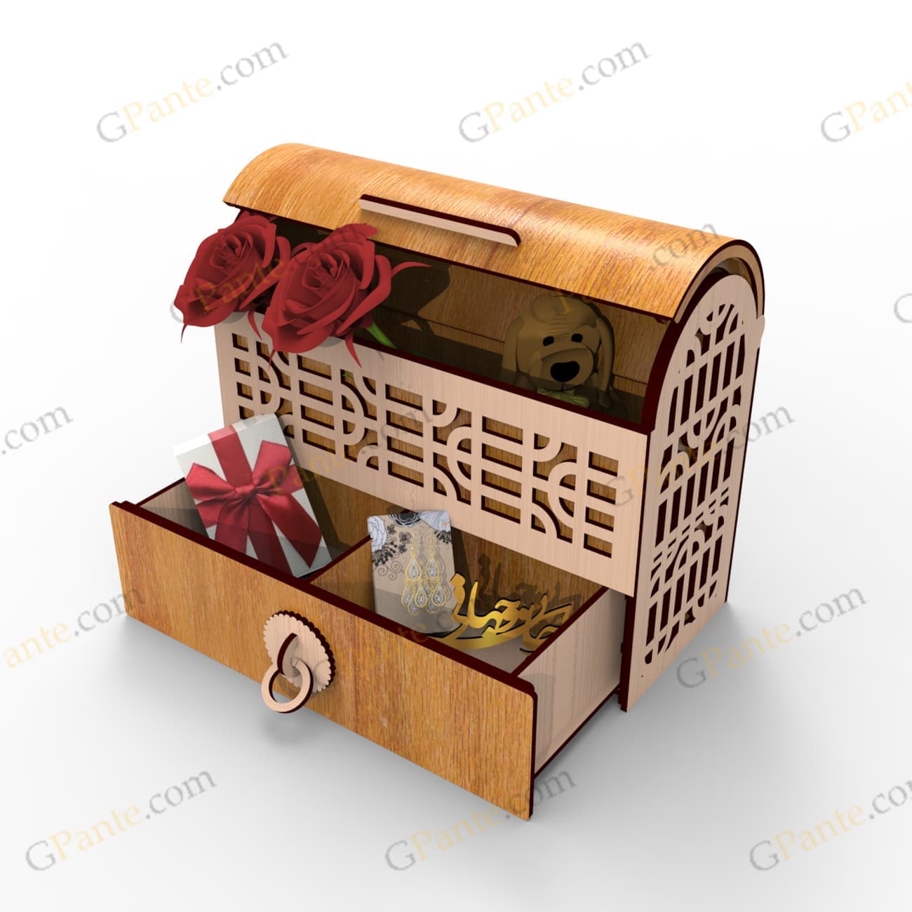 فایل برش لیزر باکس هدیه لیلیث