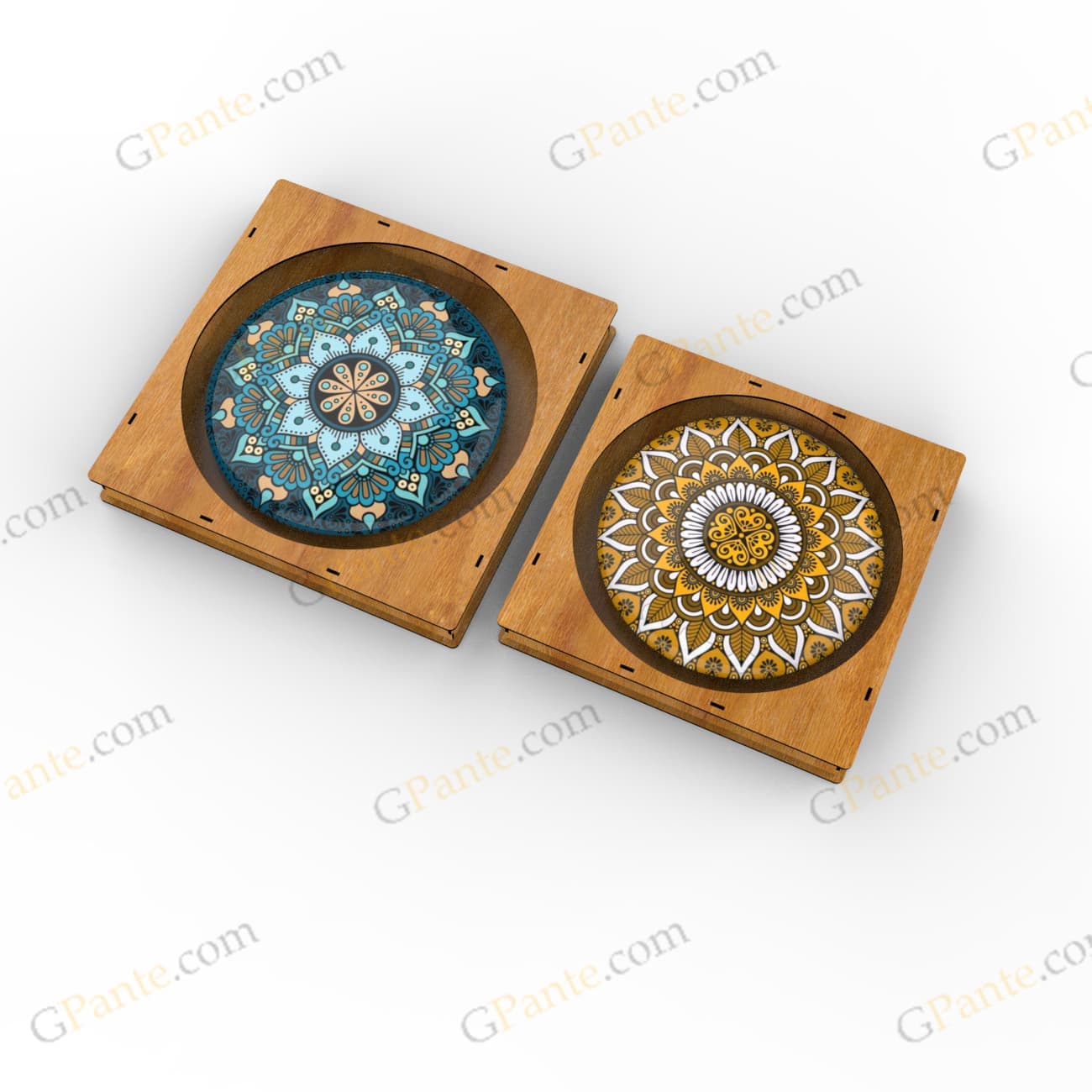 طرح برش لیزر جعبه هدیه بشقاب مینا — تصویر ۶