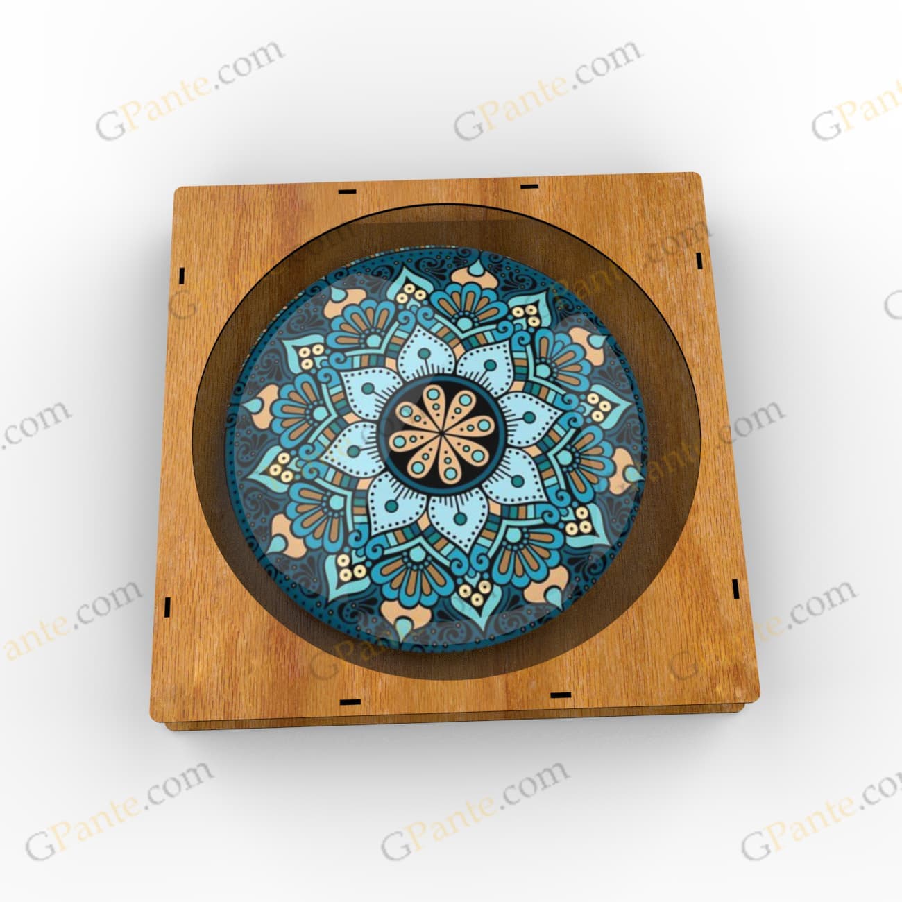 طرح برش لیزر جعبه هدیه بشقاب مینا — تصویر ۵