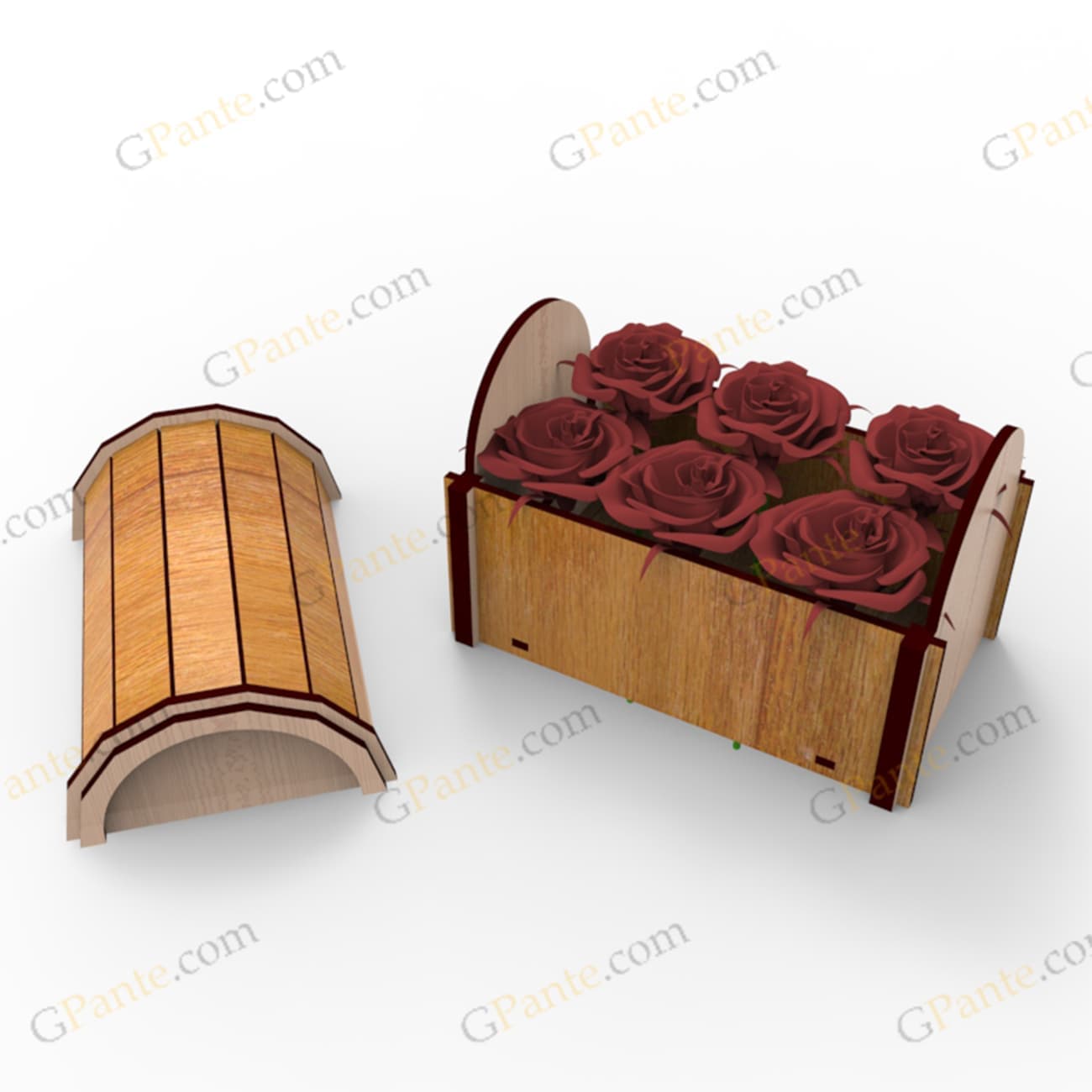 طرح لیزر باکس گل رونیز — تصویر ۳