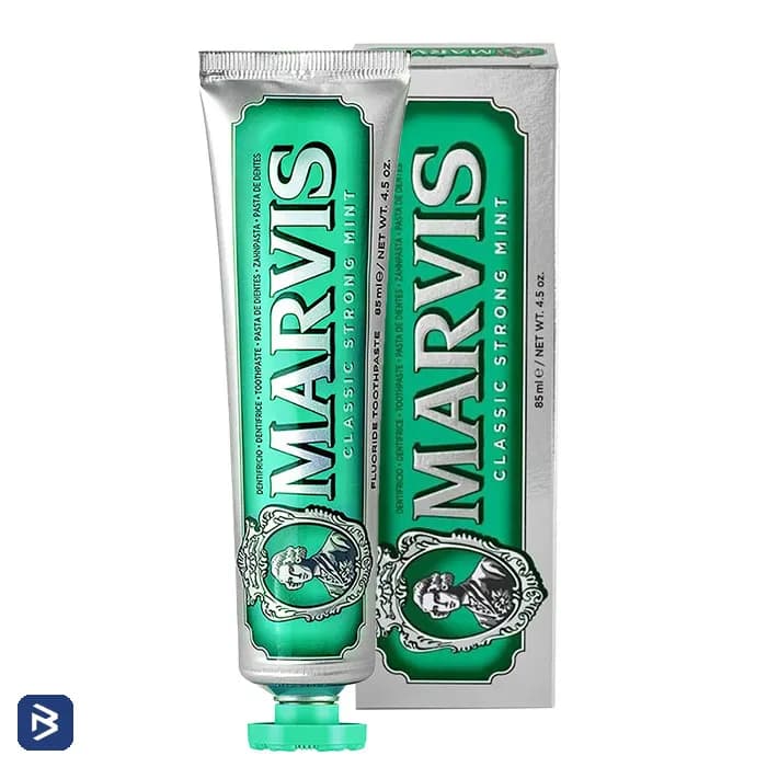 خمیر دندان مارویس (MARVIS) مدل Classic Strong Mint حجم ۸۵ میلی‌لیتر — تصویر ۲