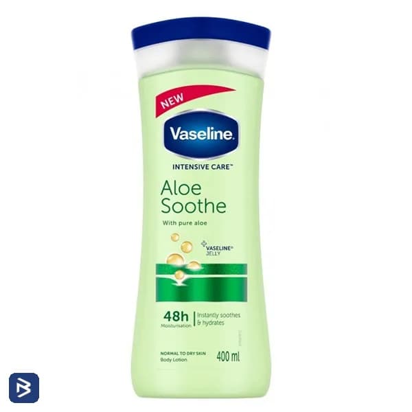 لوسیون بدن وازلین مدل Intensive Care Aloe Soothe حجم ۴۰۰ میلی‌لیتر