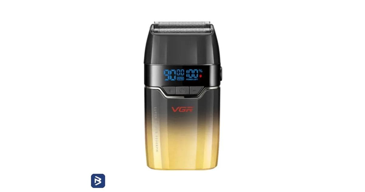 شیور فویلی شارژی وی جی آر مدل V-308 با دو فویل تیتانیومی — تصویر ۳
