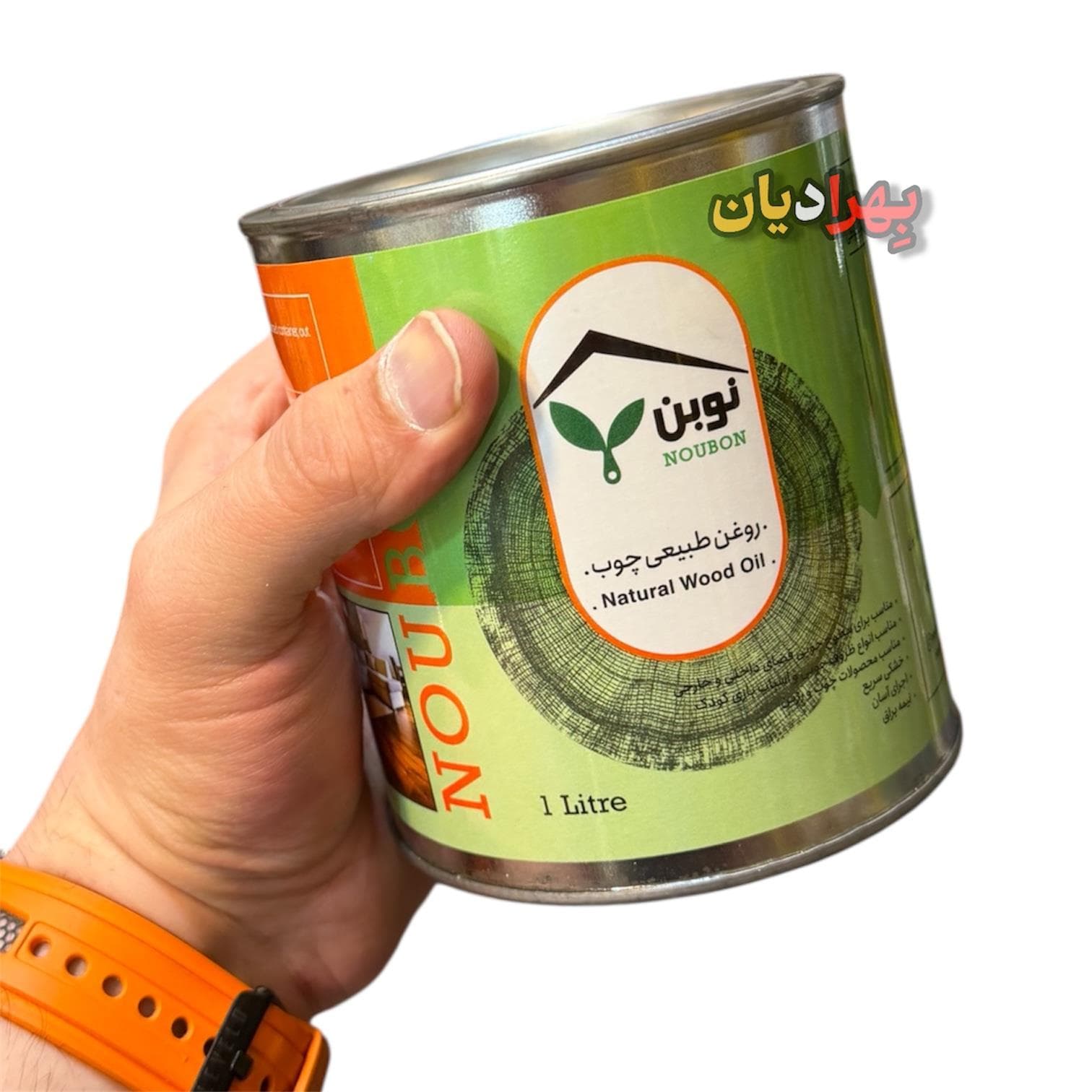 روغن طبیعی چوب بی رنگ‌ نوبن NOUBON یک لیتر
