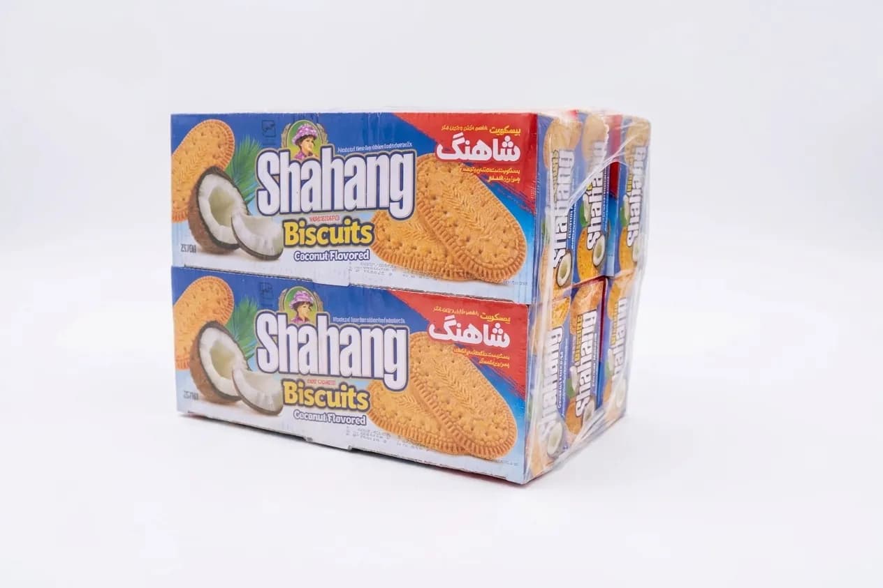 بیسکویت زبان نارگیل و تزئین شکر 700 گرم شاهنگ