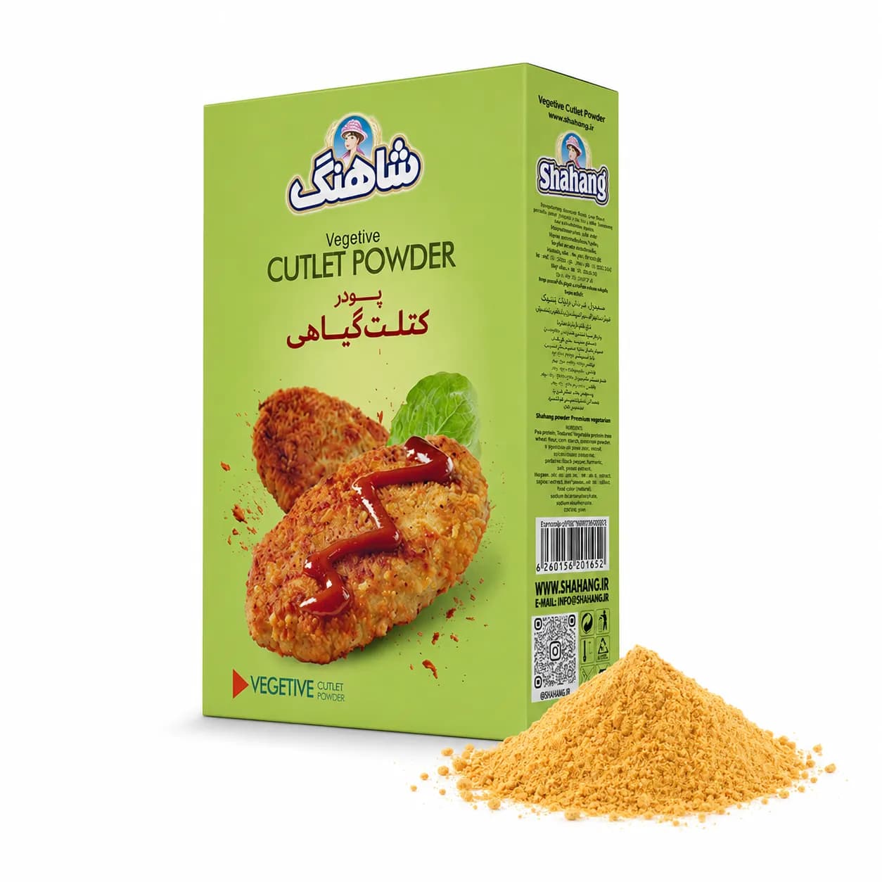پودر کتلت گیاهی ۱۲۰ گرم شاهنگ (کارتن ۱۲ عددی)