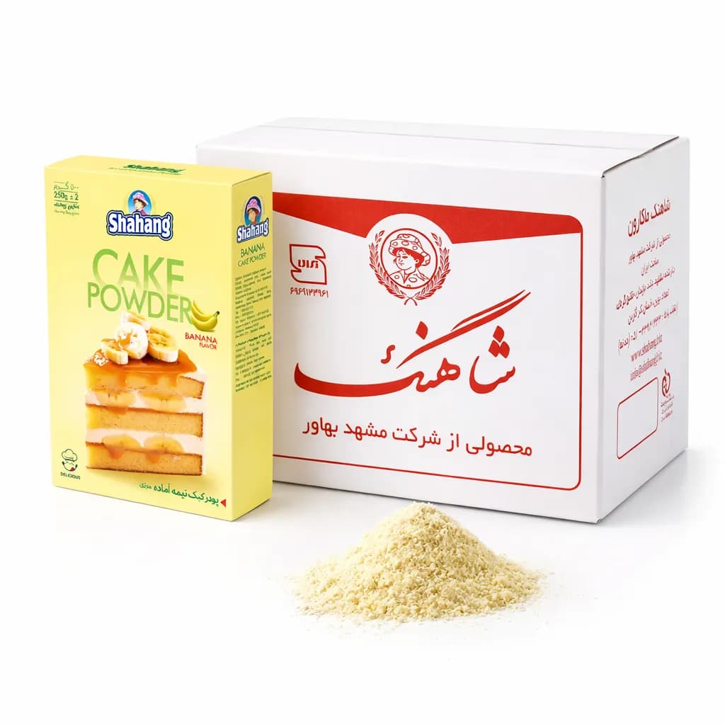پودر کیک موزی 500 گرم شاهنگ ، کارتن 12عددی