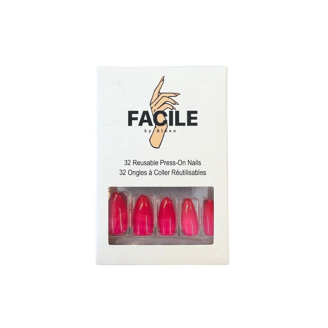 ناخن مصنوعی Facile by Alexa مدل Red Press-On Nails |24 عددی اصل — تصویر ۳