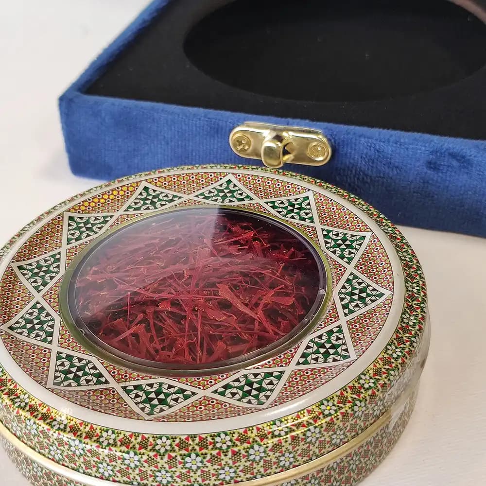 باکس زعفران لوکس + 4 گرم زعفران سوپر نگین – کد 1102 – آنا قاین — تصویر ۲